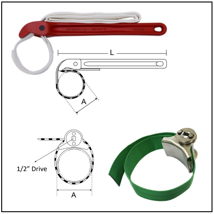 strap wrench untuk industri otomotif dan bengkel